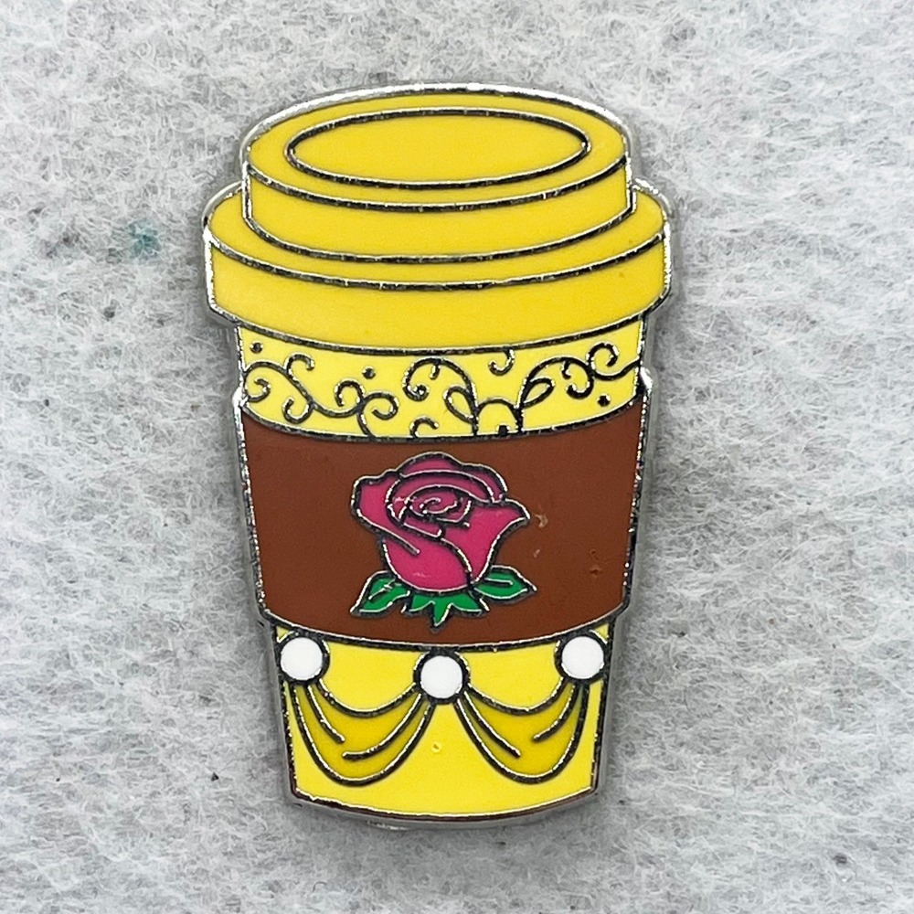 🔮 5/$25 Disney Beauty And The Beast Belle Character Coffee Cup Pin
